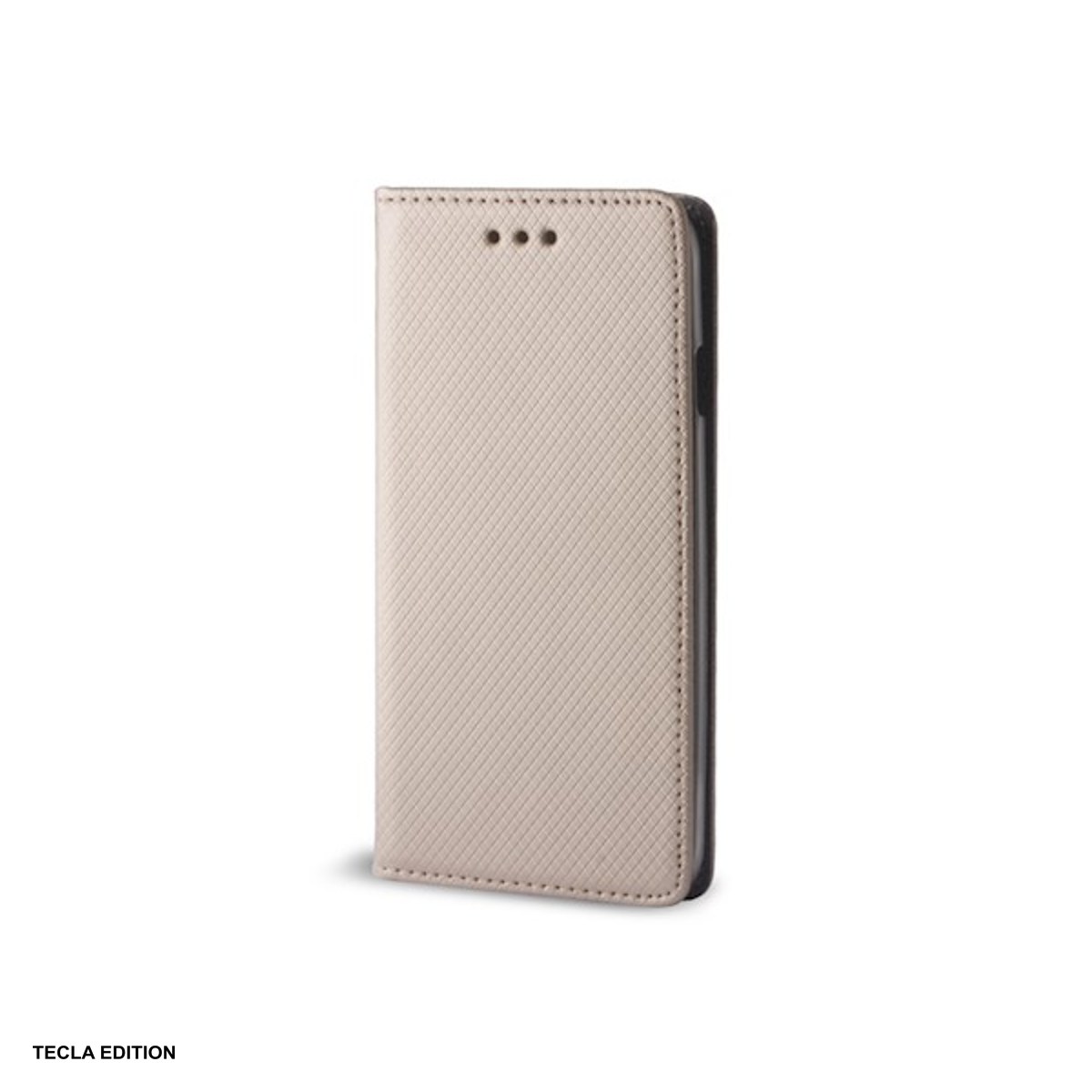 Huse si protectii pentru Oppo A40 - Husa Smart Magnet pentru OPPO A40, A60 4G (Global), tip carte cu inchidere magnetica, Auriu