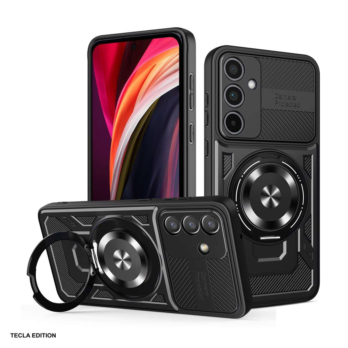 Huse si protectii pentru Samsung Galaxy A56 5G - Husa Defender Armor Mag pentru Samsung Galaxy A36 5G, Galaxy A56 5G, Carcasa magnetica, Negru