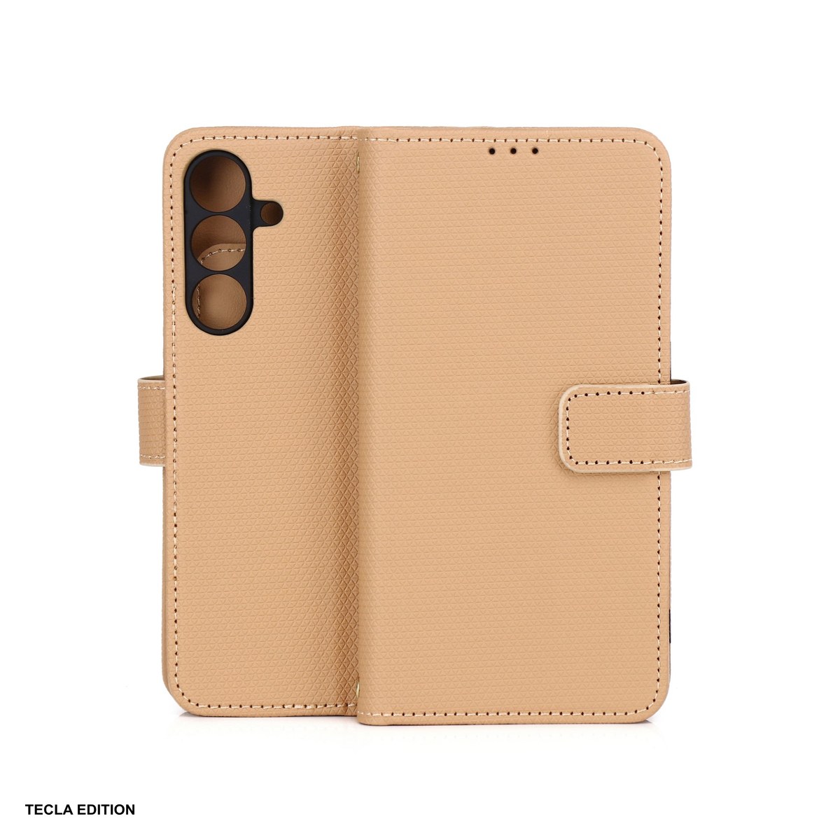 Huse si protectii pentru Samsung Galaxy S25 FE - Husa Smart Triangle pentru Samsung Galaxy S25 FE, tip carte, Maro