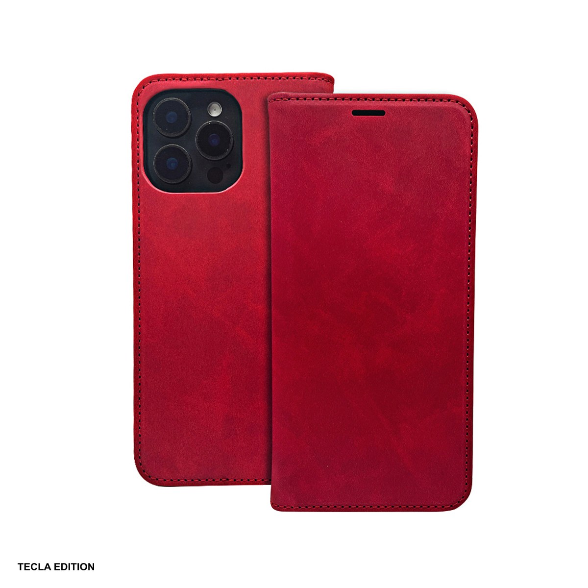Huse si protectii pentru Samsung Galaxy A36 5G - Husa Smart Suede pentru Samsung Galaxy A37 5G, Galaxy A36 5G, tip carte cu inchidere magnetica, Rosu
