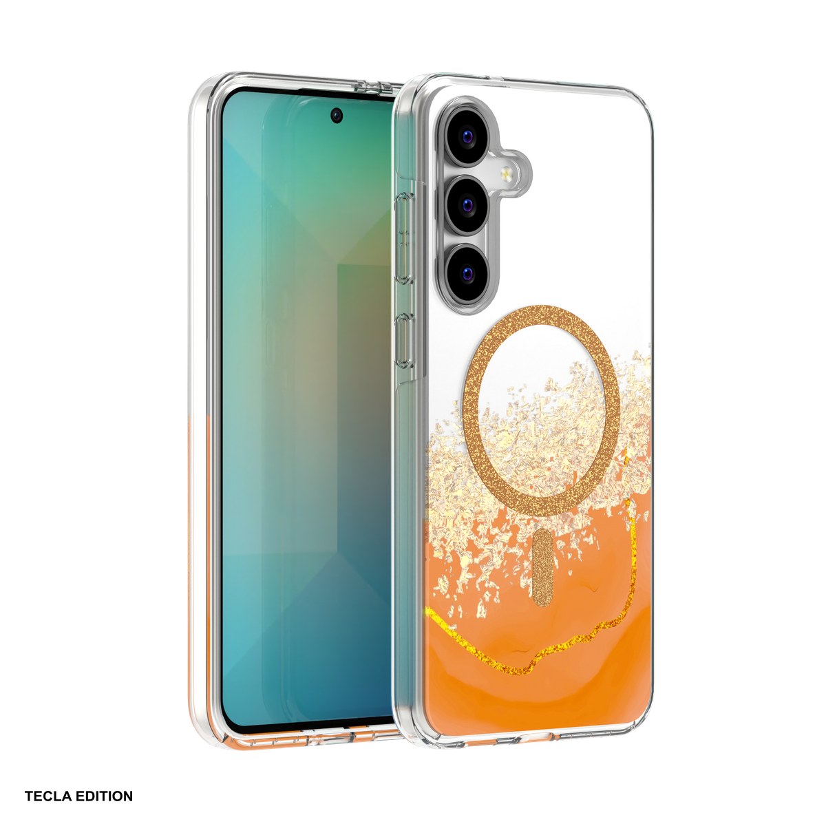 Huse si protectii pentru Samsung Galaxy S25 FE - Husa Epoxy Mag pentru Samsung Galaxy S25 FE, Carcasa magnetica, Portocaliu