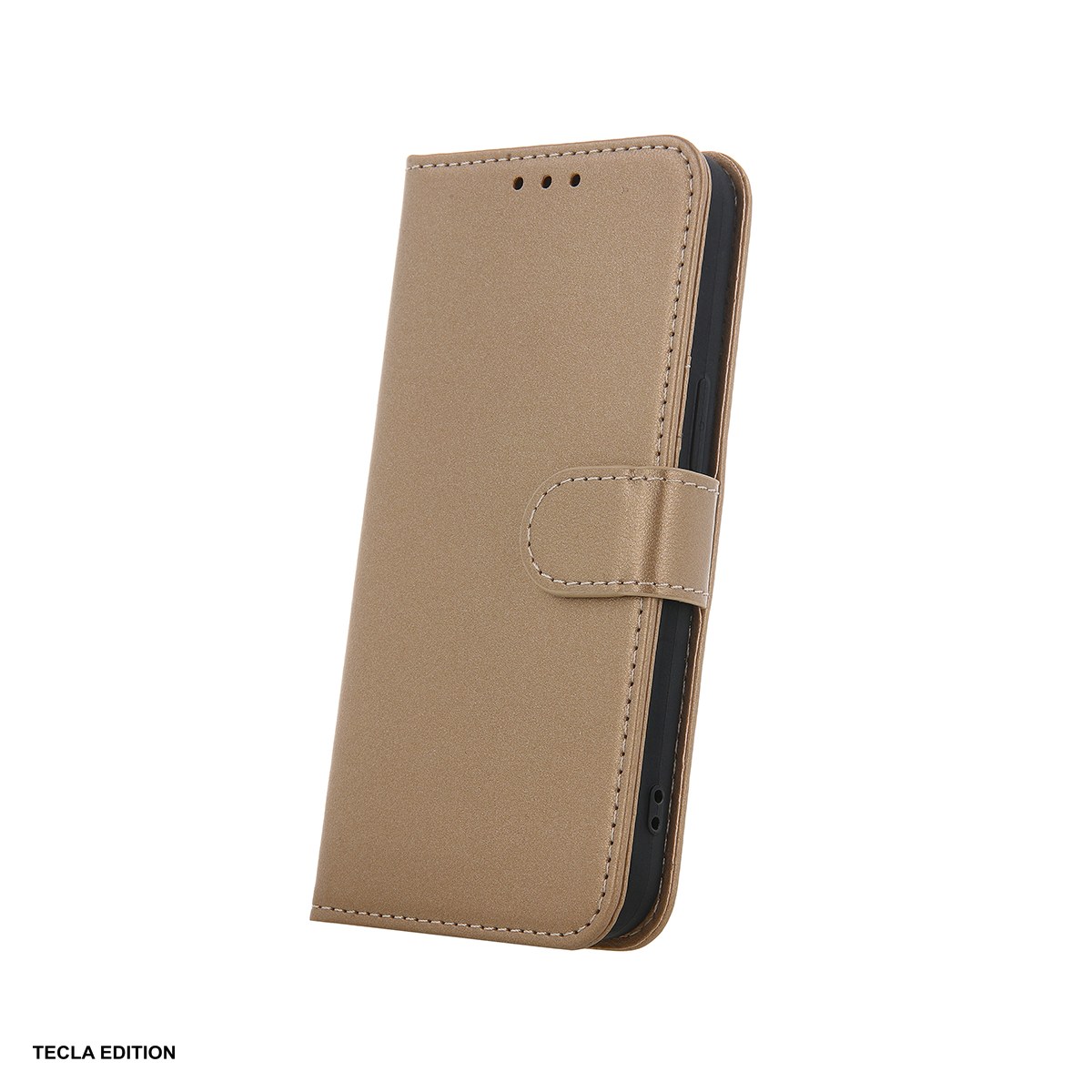 Huse si protectii smartphone - Husa Smart Classic pentru Motorola Moto E13, tip carte cu inchidere magnetica, Auriu