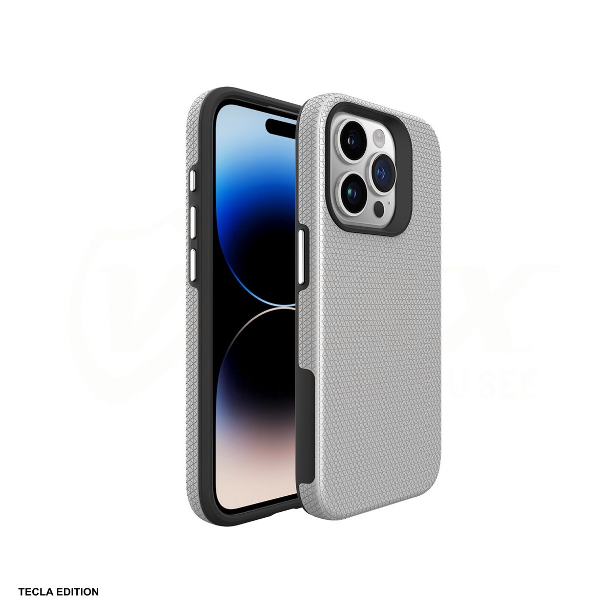 Huse si protectii smartphone - Husa Vmax Triangle pentru Samsung Galaxy A35 5G, Carcasa, Argintiu