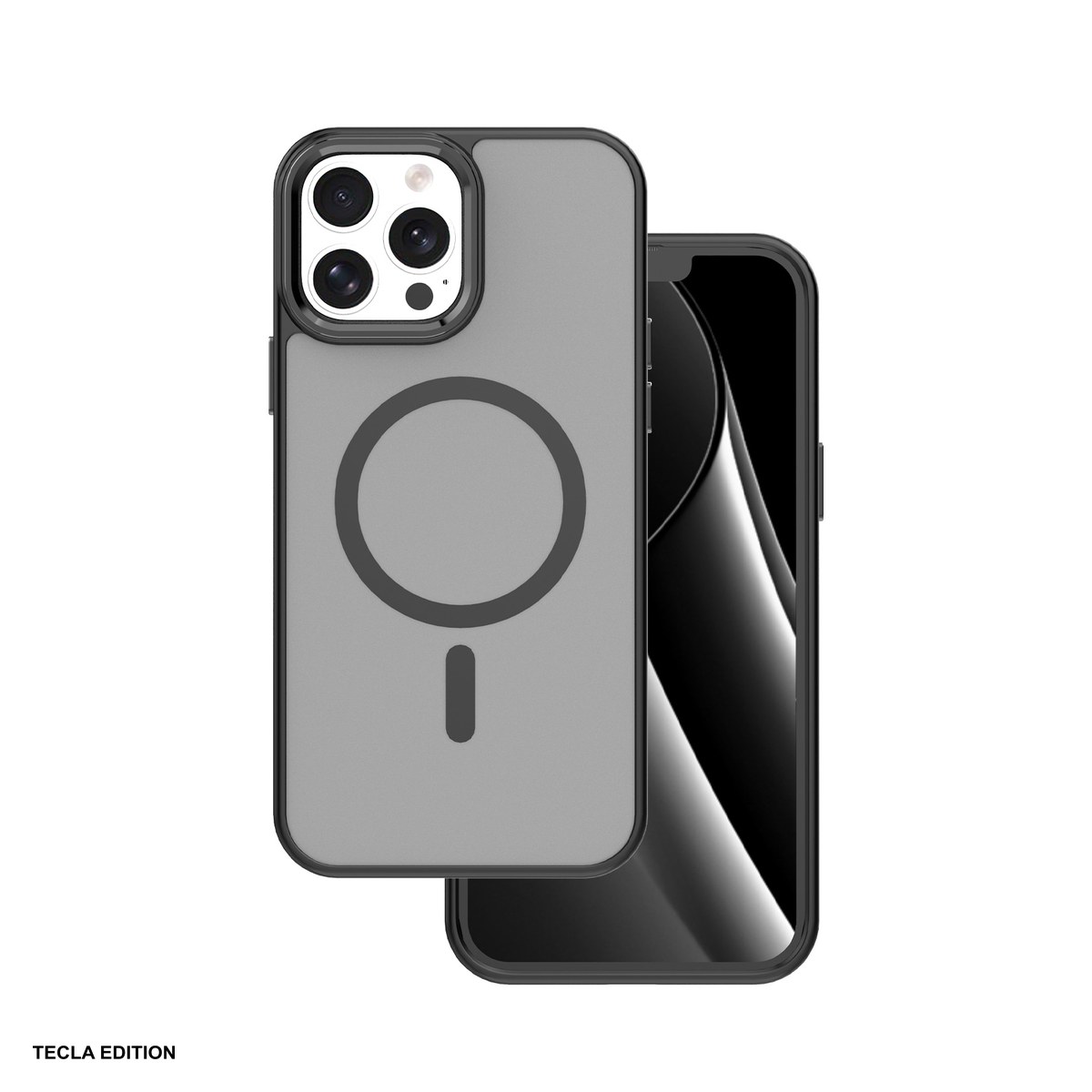 Huse si protectii smartphone - Husa Frozen Mag pentru Apple iPhone 13 Pro Max, Carcasa magnetica, Negru