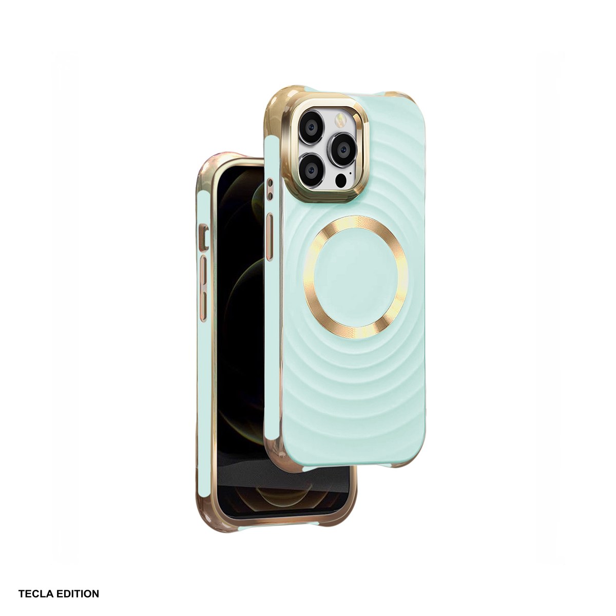 Huse si protectii smartphone - Husa Circle Glam Mag pentru Apple iPhone 14 Pro, Carcasa magnetica, Albastru