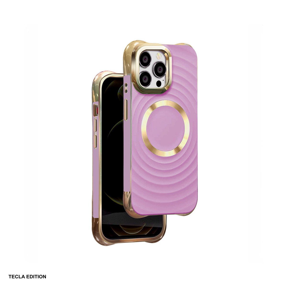 Huse si protectii smartphone - Husa Circle Glam Mag pentru Apple iPhone 14 Pro, Carcasa magnetica, Mov