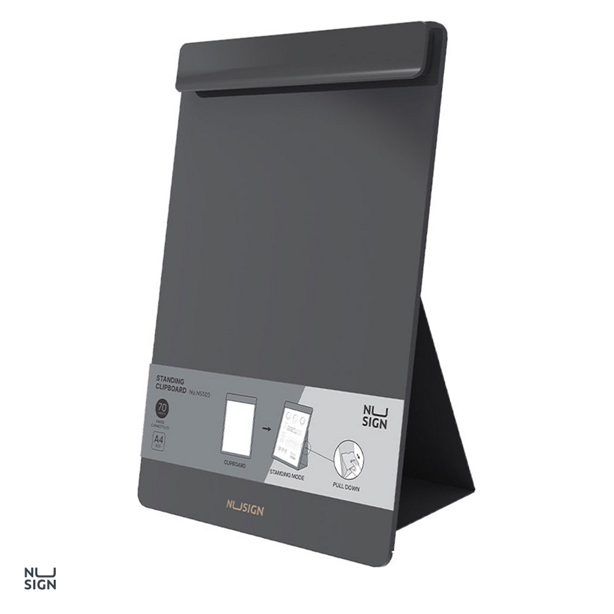 Organizare si arhivare - Clipboard Nusign, simplu cu suport, vertical, negru