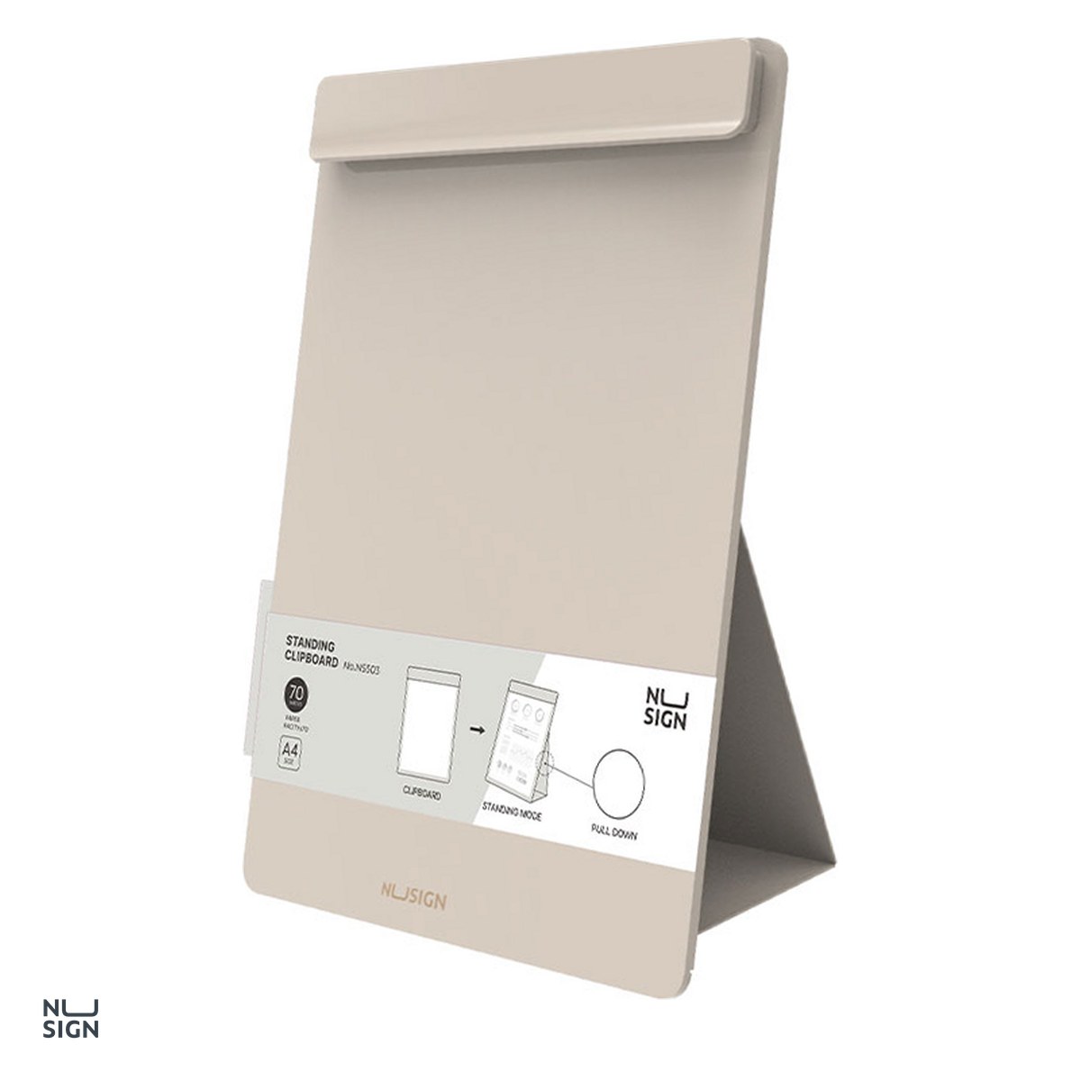 Organizare si arhivare - Clipboard Nusign, simplu cu suport, vertical, gri